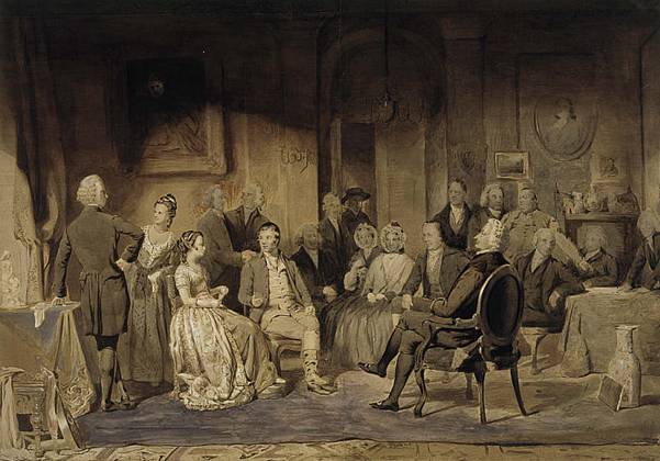 James Edgar - Robert Burns at an evening party of Lord Monboddo's, 1786 (dipinto del 1854)