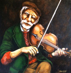 suonatore irlandese al fiddle 