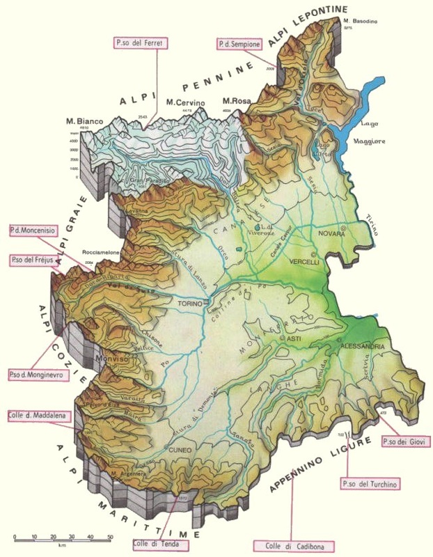 orografia piemonte celtico